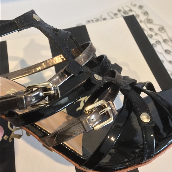 L. A. M. B. Ladonna Sandals Size 7 1/2 Black NIB - Picture 4 of 12